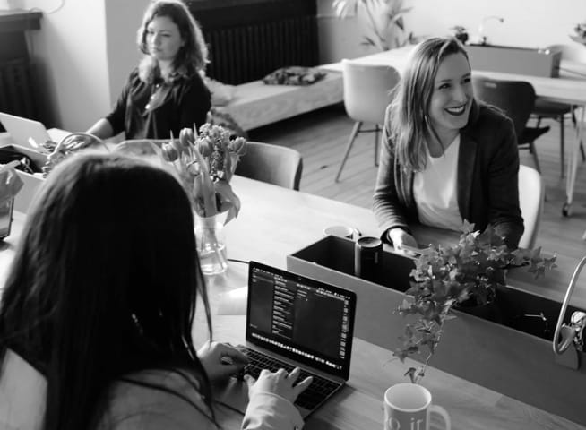 Women working in an office.